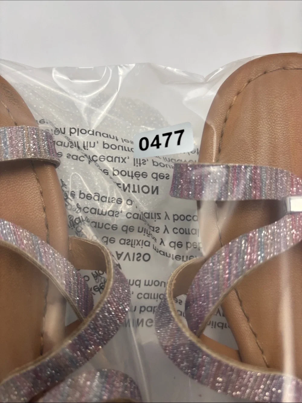 SO Girls 5 Pink/Purple/Blue Glitter Strappy Gladiator Sandals #477